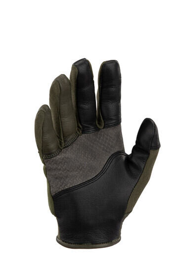 Ranger Green Vertx Move to Contact Tactical Gloves feature conductive leather for touchscreen compatibility.